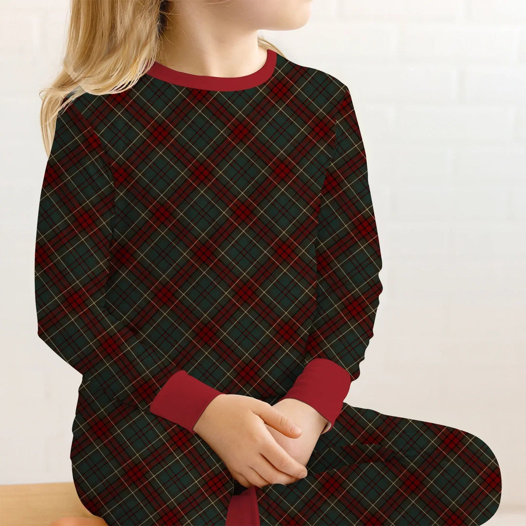 Merry Plaids Bamboo Two Piece Long Sleeve Pajama Set