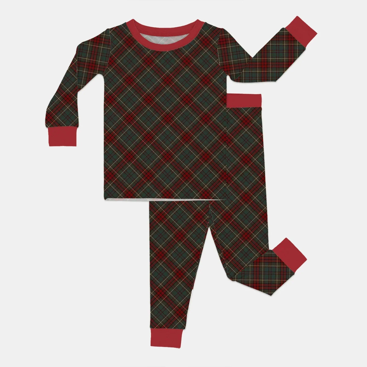 Merry Plaids Bamboo Two Piece Long Sleeve Pajama Set