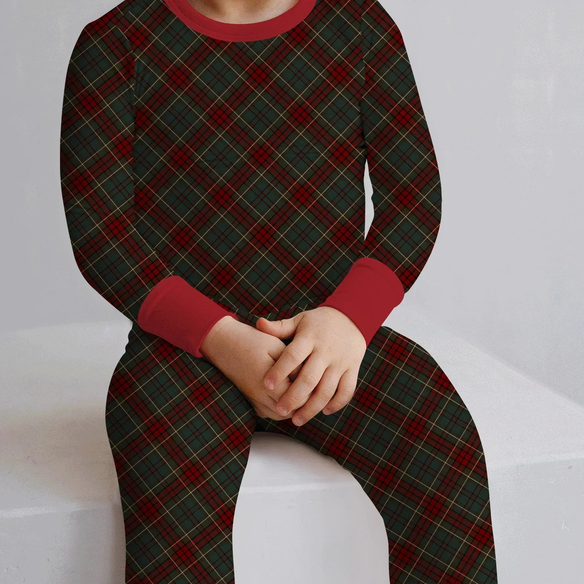 Merry Plaids Bamboo Two Piece Long Sleeve Pajama Set
