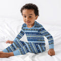 Hanukkah Fair Isle Bamboo Two Piece Long Sleeve Pajama Set