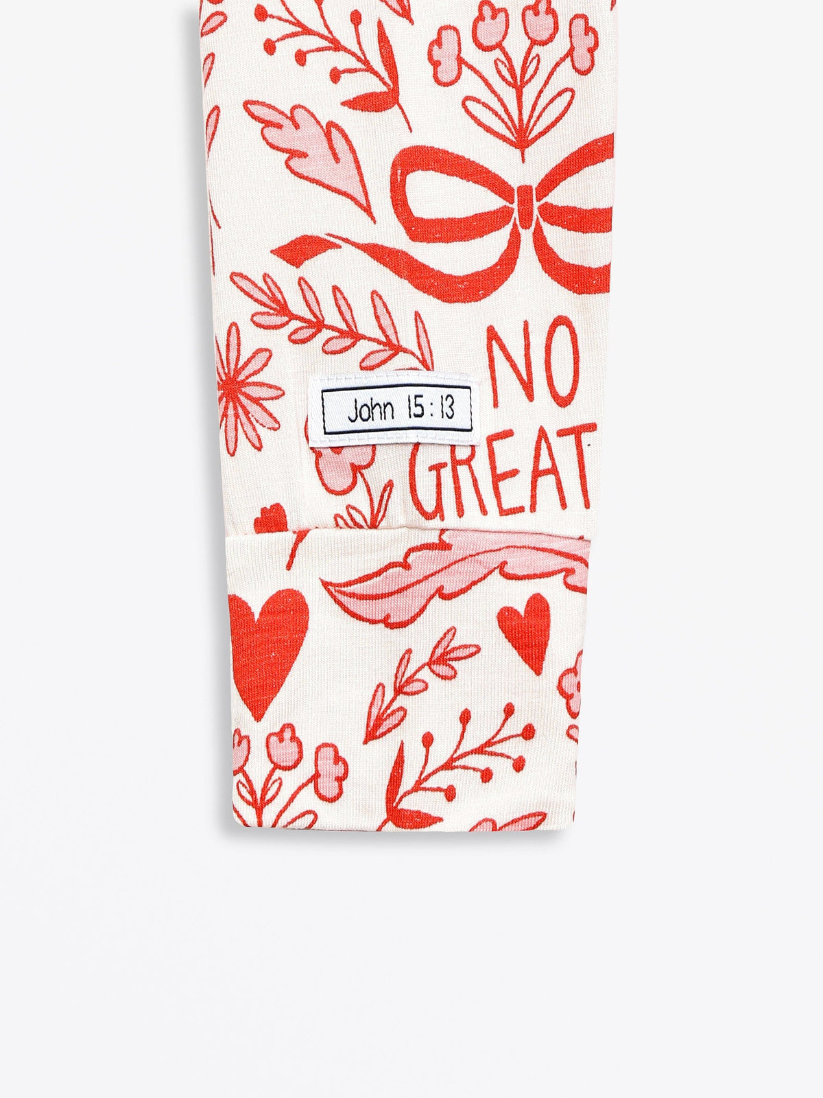 No Greater Love Pink Cotton PJ Long Sleeve Set
