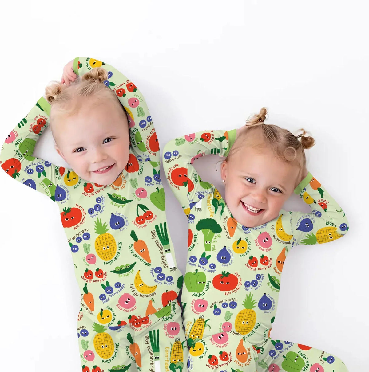 Little Veggie Garden Bamboo Two Piece Long Sleeve Pajama Set