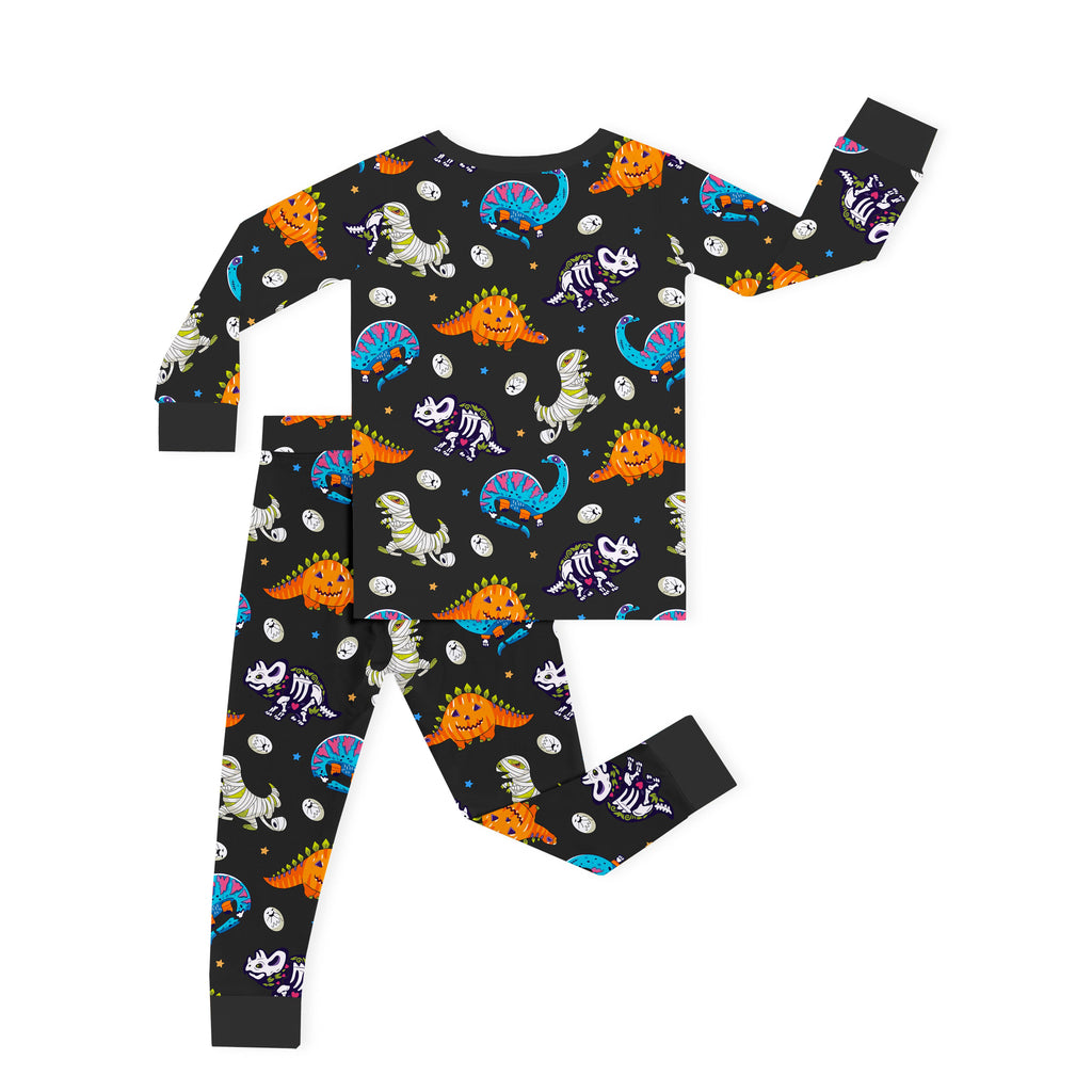 Halloween Spooky Dino Kids Bamboo Two-Piece Pajama Set