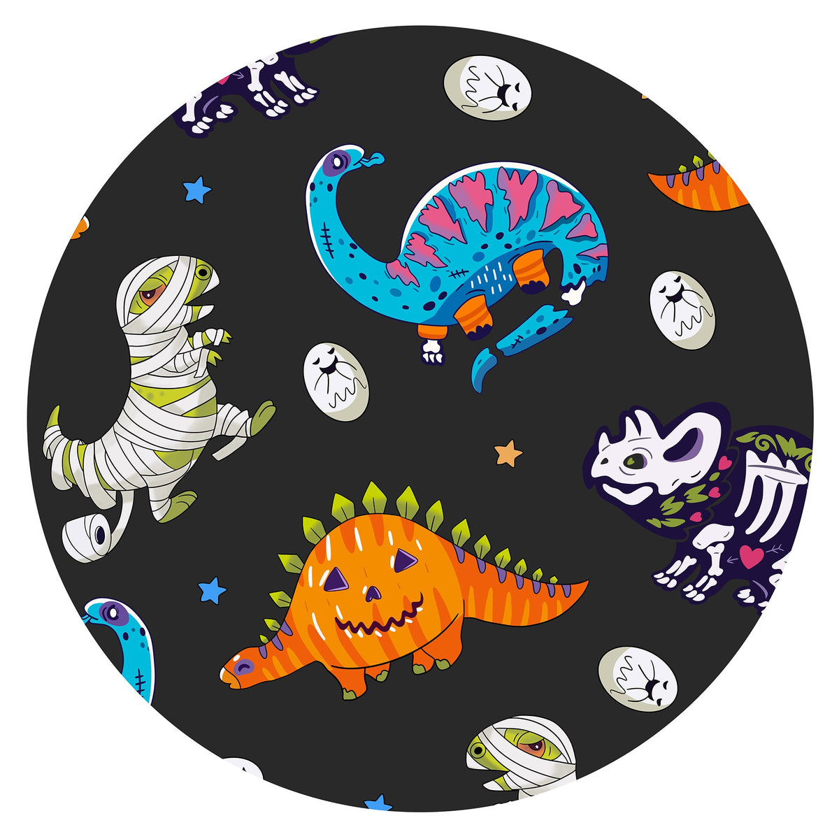 Halloween Spooky Dino Kids Bamboo Two-Piece Pajama Set