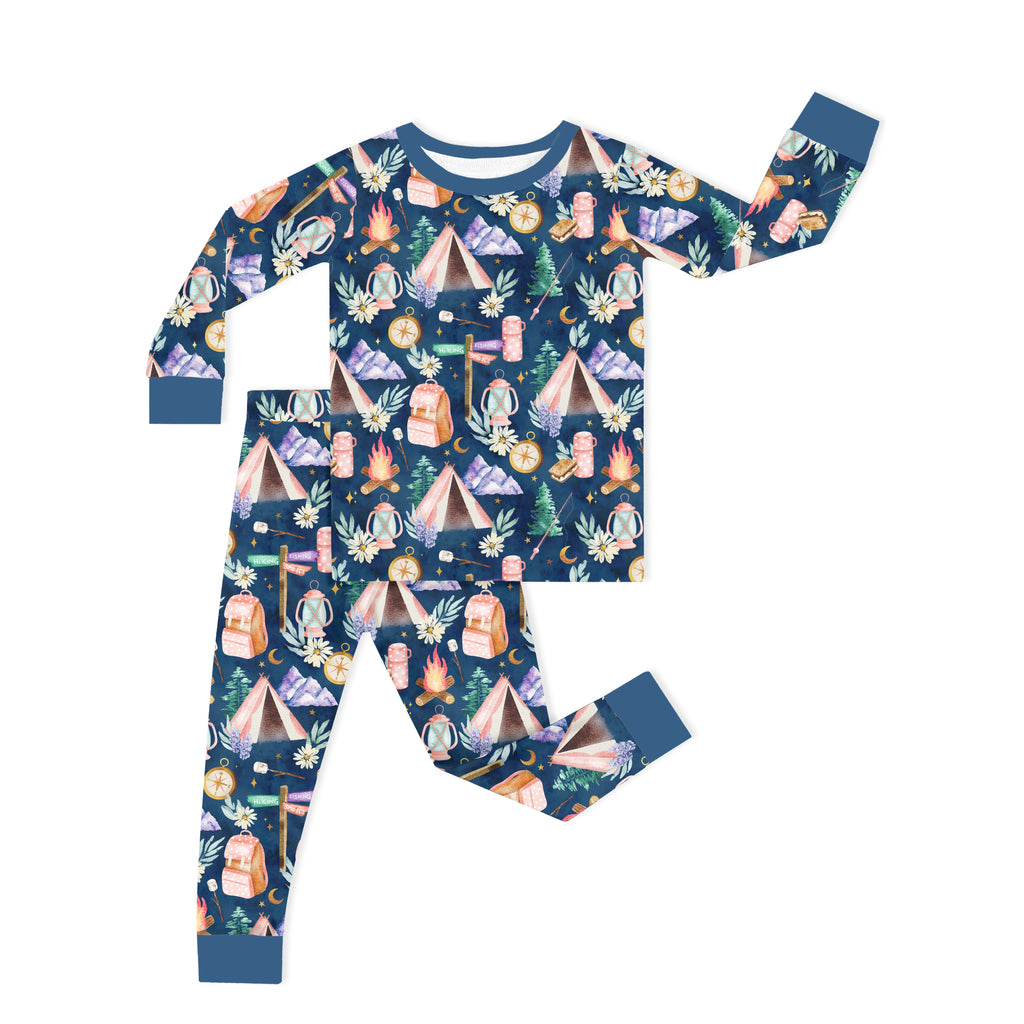 Nature Camping Night Kids Two-Piece Pajama Set