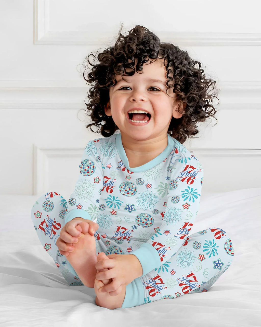 Land Of Free Family Matching Bamboo Two Piece Long Sleeve Pajama Set