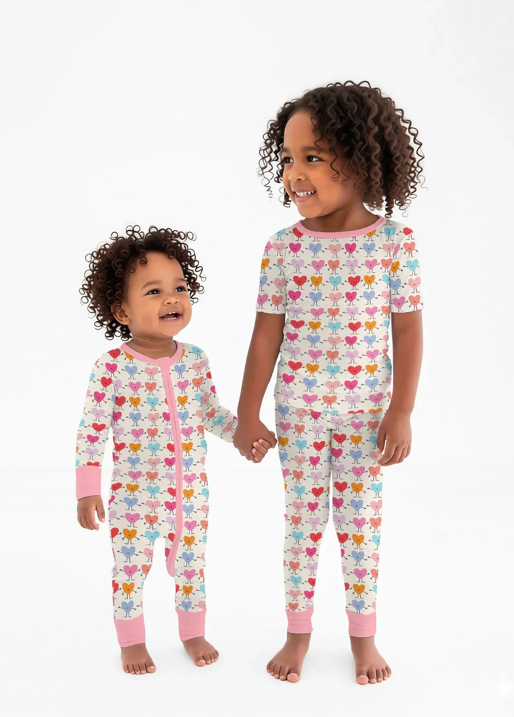 Sweet Hearts Bamboo Two Piece Long Sleeve Pajama Set