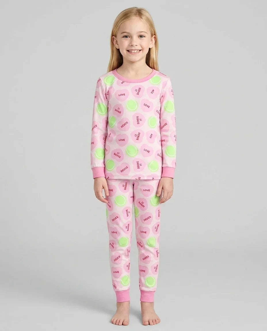 Tennis with Love Bamboo Two Piece Long Sleeve Pajama Set