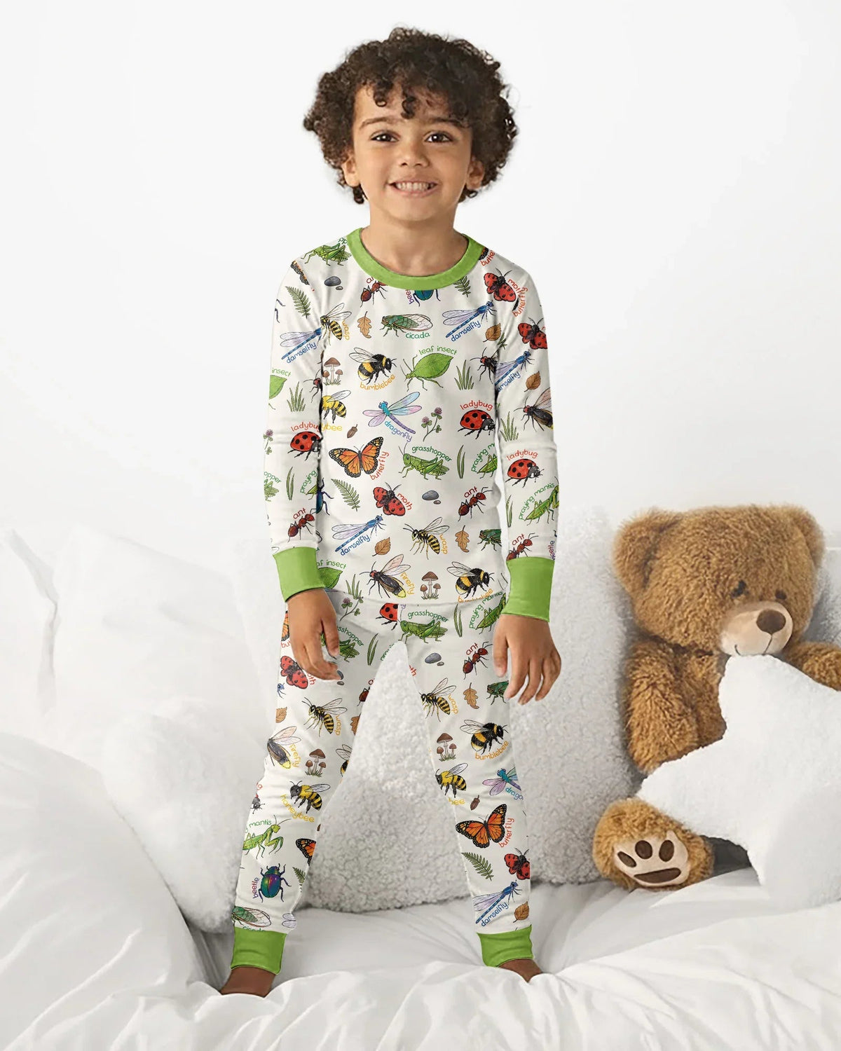 Bug Learning Bamboo Two Piece Long Sleeve Pajama Set