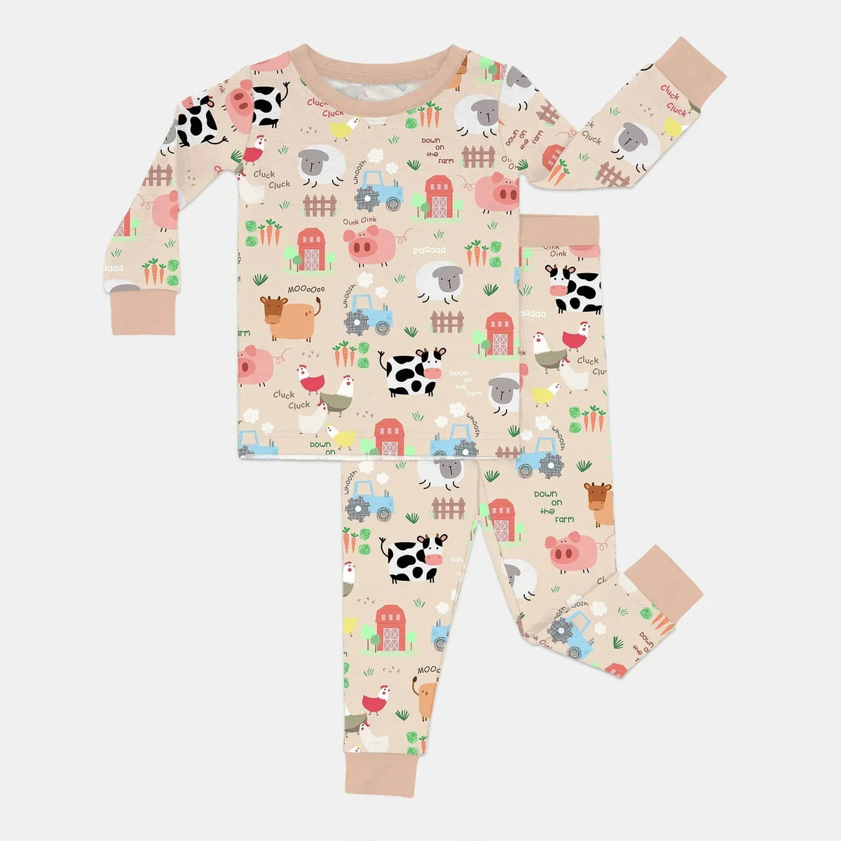 Farm Yard Bamboo Two Piece Long Sleeve Pajama Set