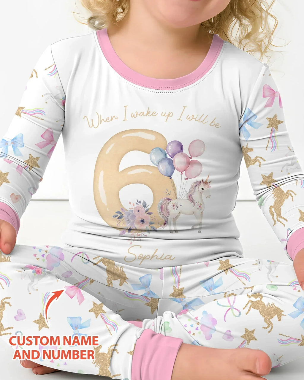 Custom Name When I Wake Up I Will Be Birthday Bamboo Two Piece Long Sleeve Pajama Set