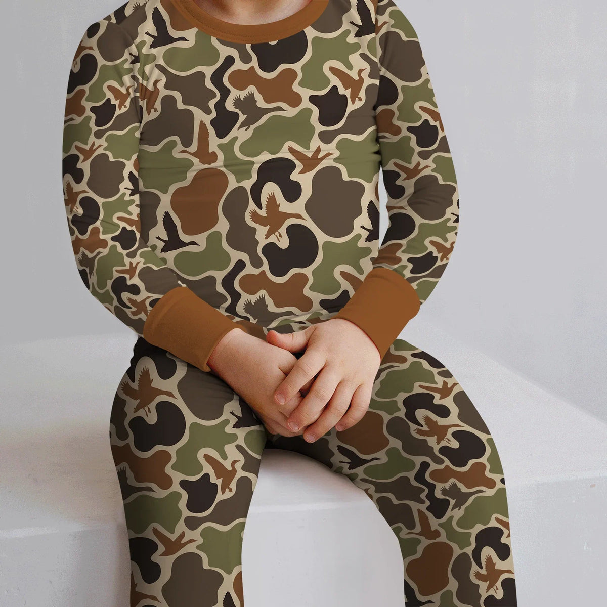 Mallard Hunting Bamboo Two Piece Long Sleeve Pajama Set