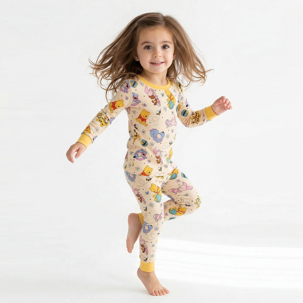 Little Bear Bee Pig Kids Bamboo Two-Piece Pajama Set
