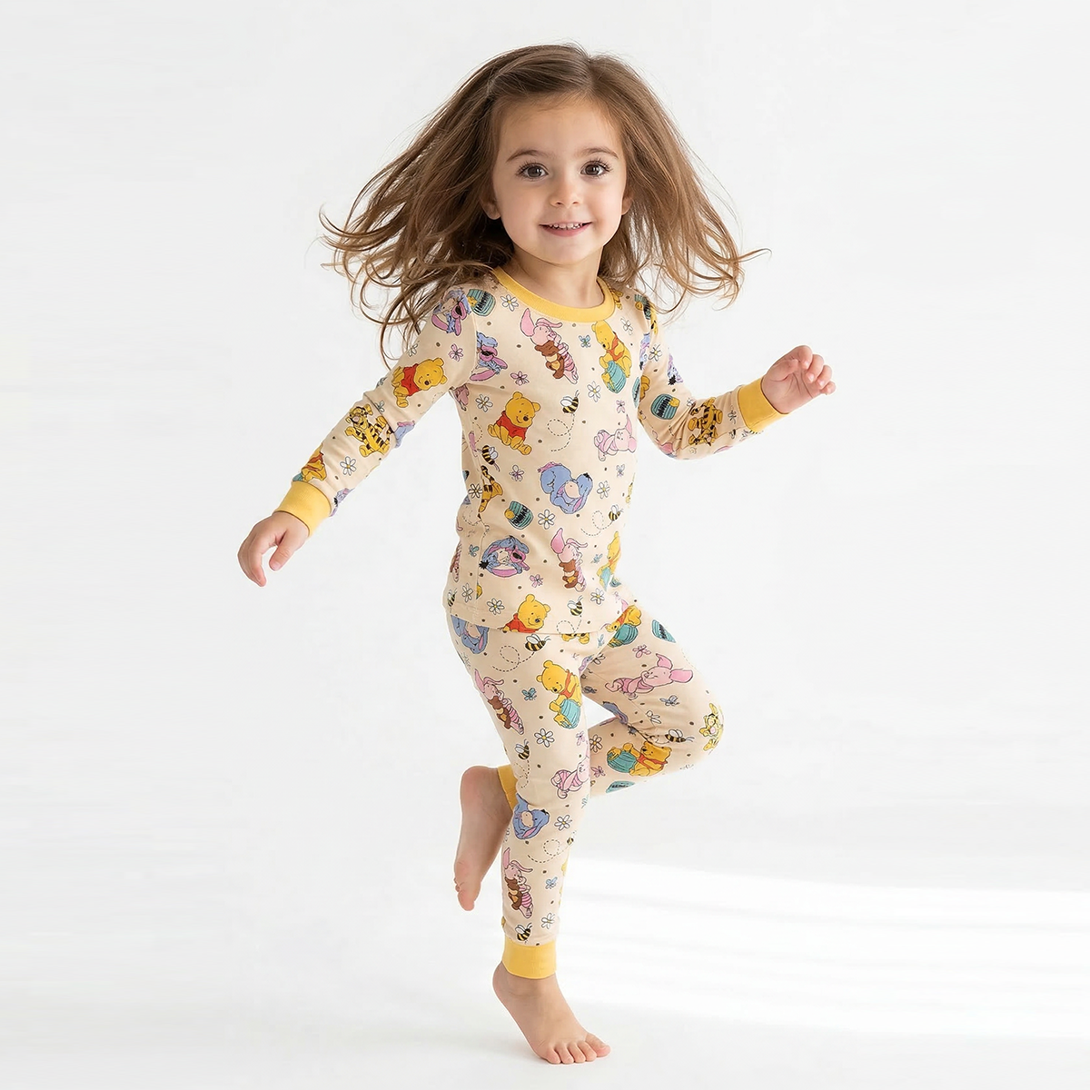Little Bear Bee Pig Kids Bamboo Two-Piece Pajama Set