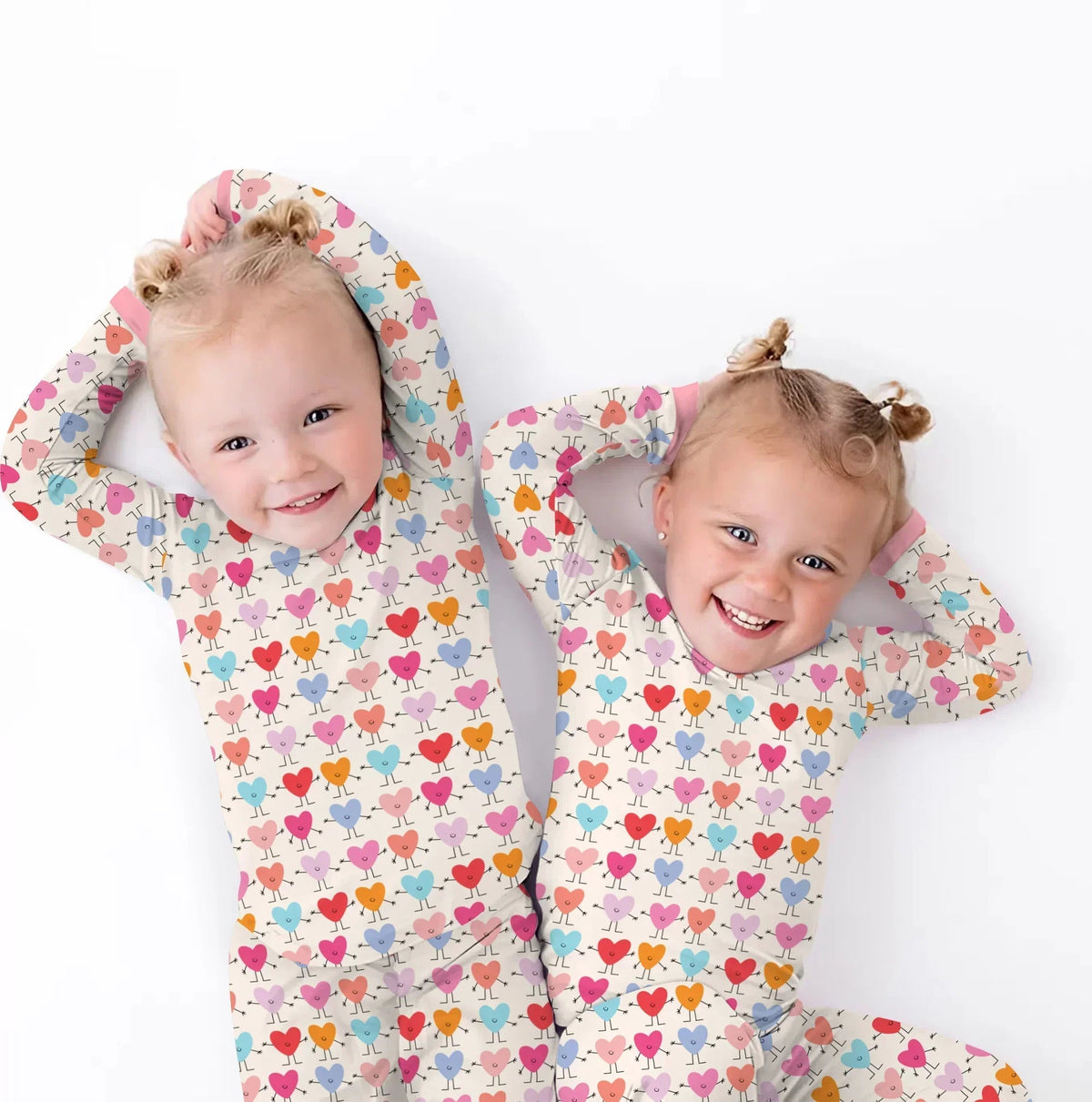 Sweet Hearts Bamboo Two Piece Long Sleeve Pajama Set