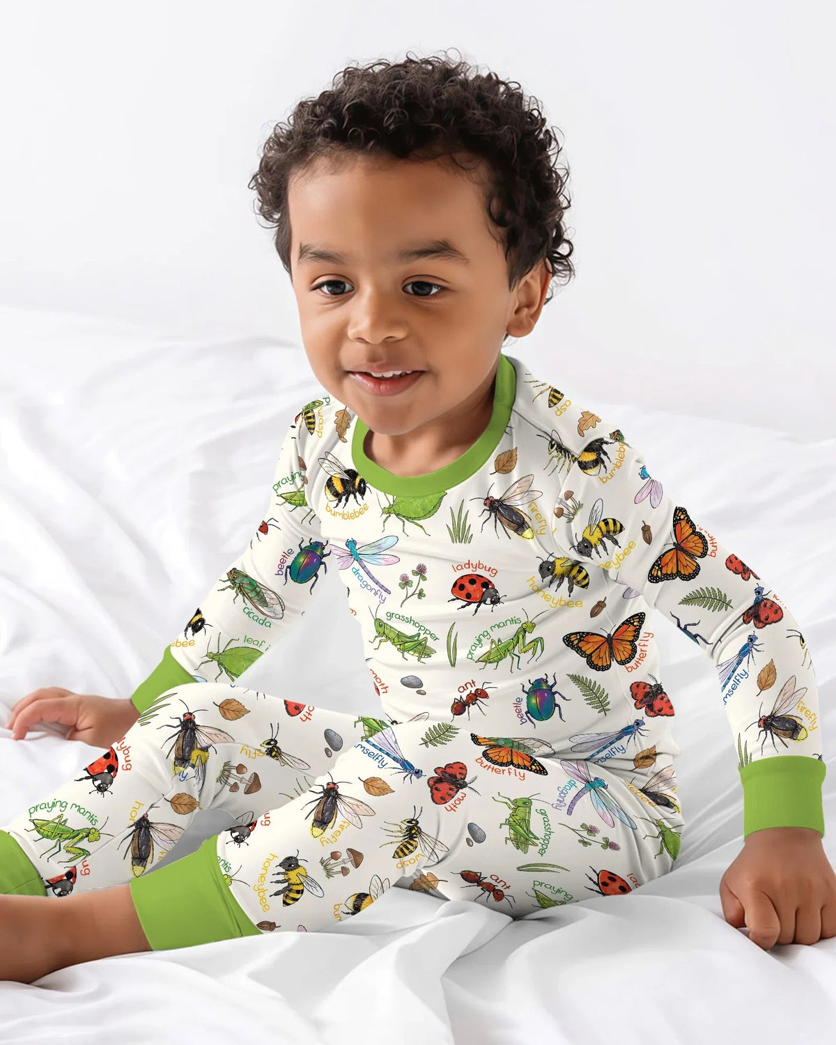 Bug Learning Bamboo Two Piece Long Sleeve Pajama Set