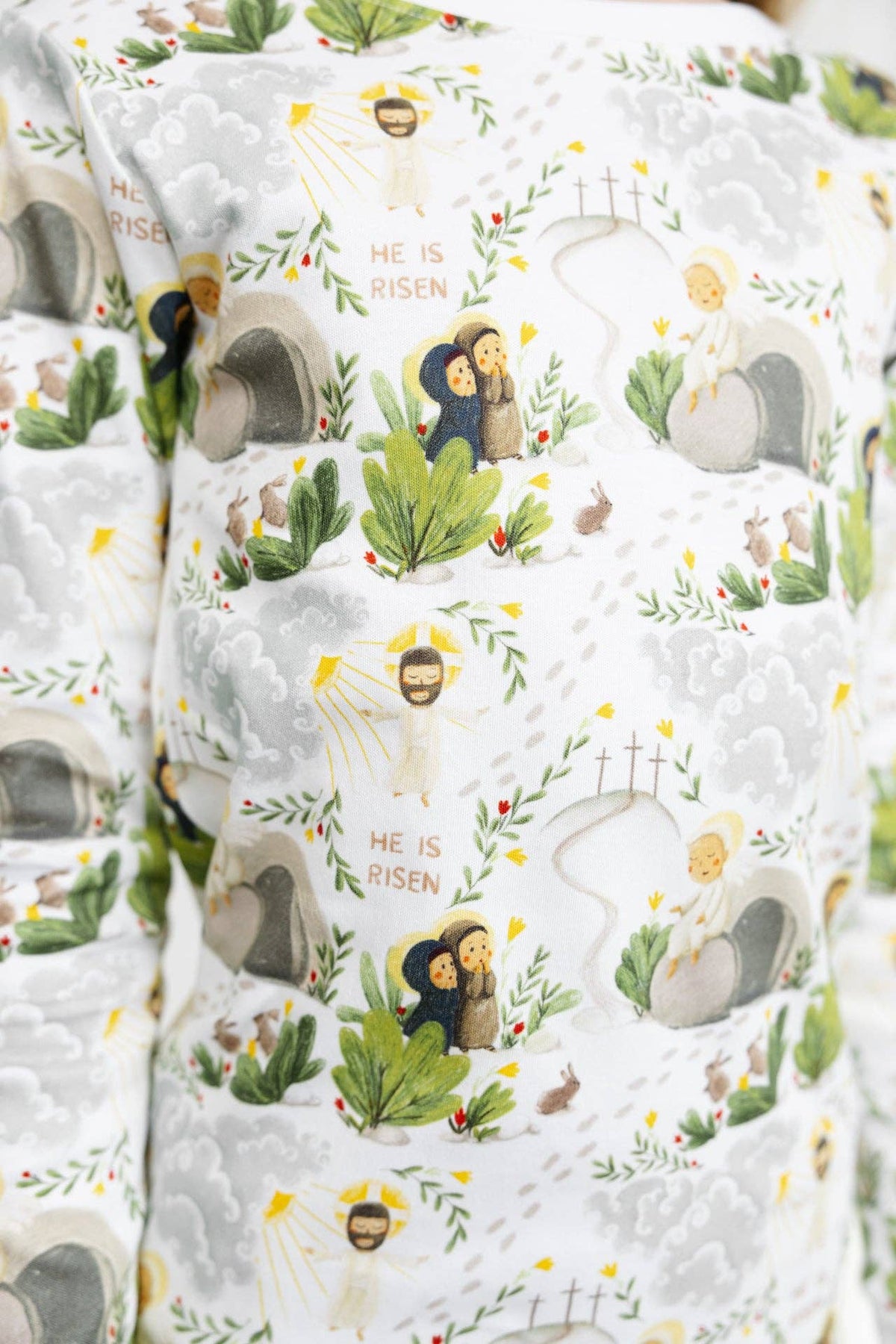 Cotton Long Sleeve Pajama Set - He Is Risen