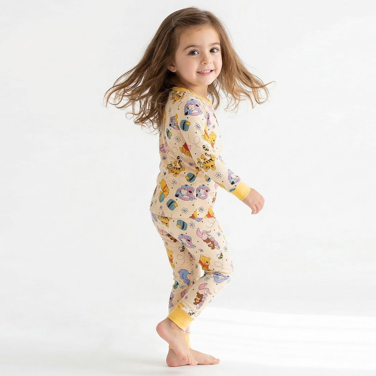 Little Bear Bee Pig Kids Bamboo Two-Piece Pajama Set