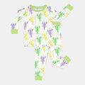 Mardi Gras Crawfish Family Matching Bamboo Two Piece Long Sleeve Pajama Set