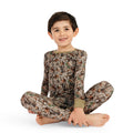 Retro Leaves Kids Bamboo Two-Piece Pajama Set