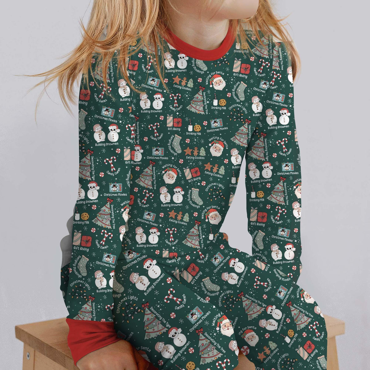 Christmas Things Bamboo Two Piece Long Sleeve Pajama Set