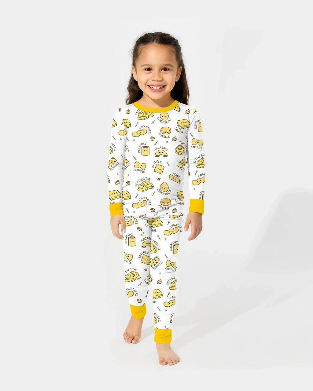 Kawaii Pasta Bamboo Two Piece Long Sleeve Pajama Set