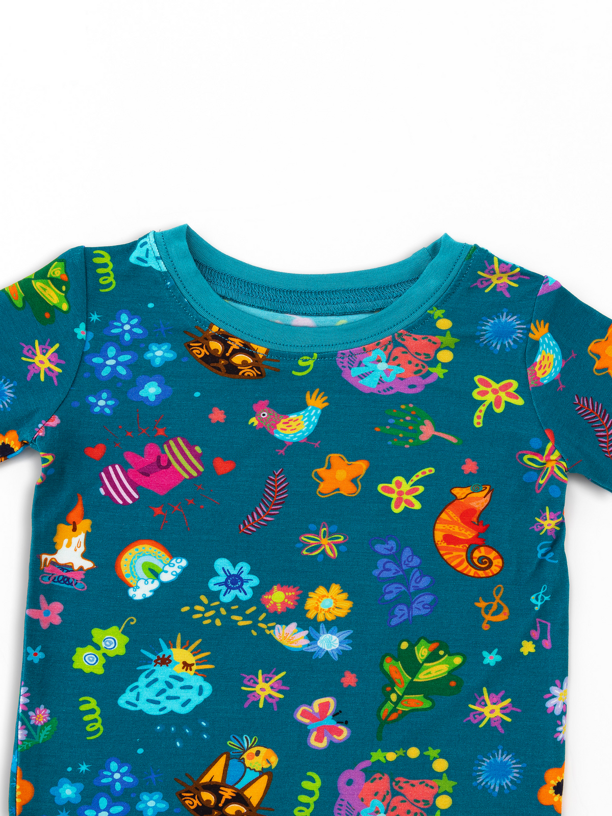Kids Bamboo Two-Piece Pajama Set Spring Magic Garden