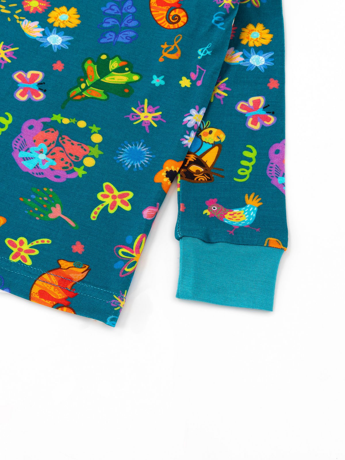 Kids Bamboo Two-Piece Pajama Set Spring Magic Garden