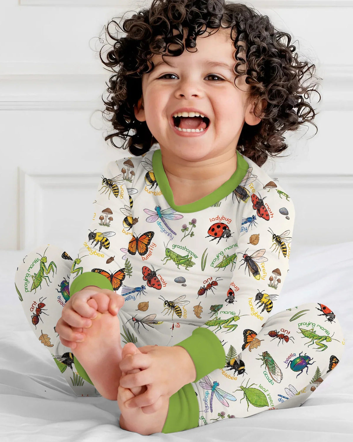 Bug Learning Bamboo Two Piece Long Sleeve Pajama Set