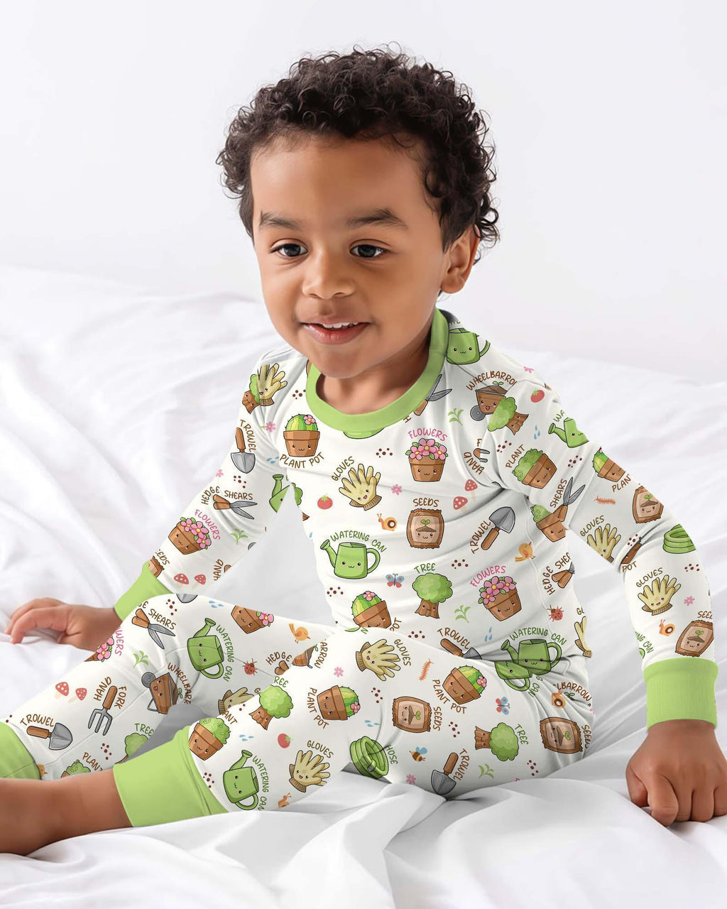 Kawaii Garden Crew Bamboo Two Piece Long Sleeve Pajama Set