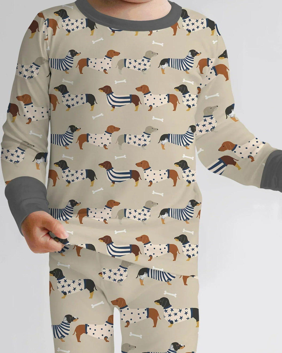 Cute Wieners Bamboo Two Piece Long Sleeve Pajama Set