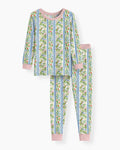 Pastel Floral Girl Bamboo Two Piece Long Sleeve Pajama Set