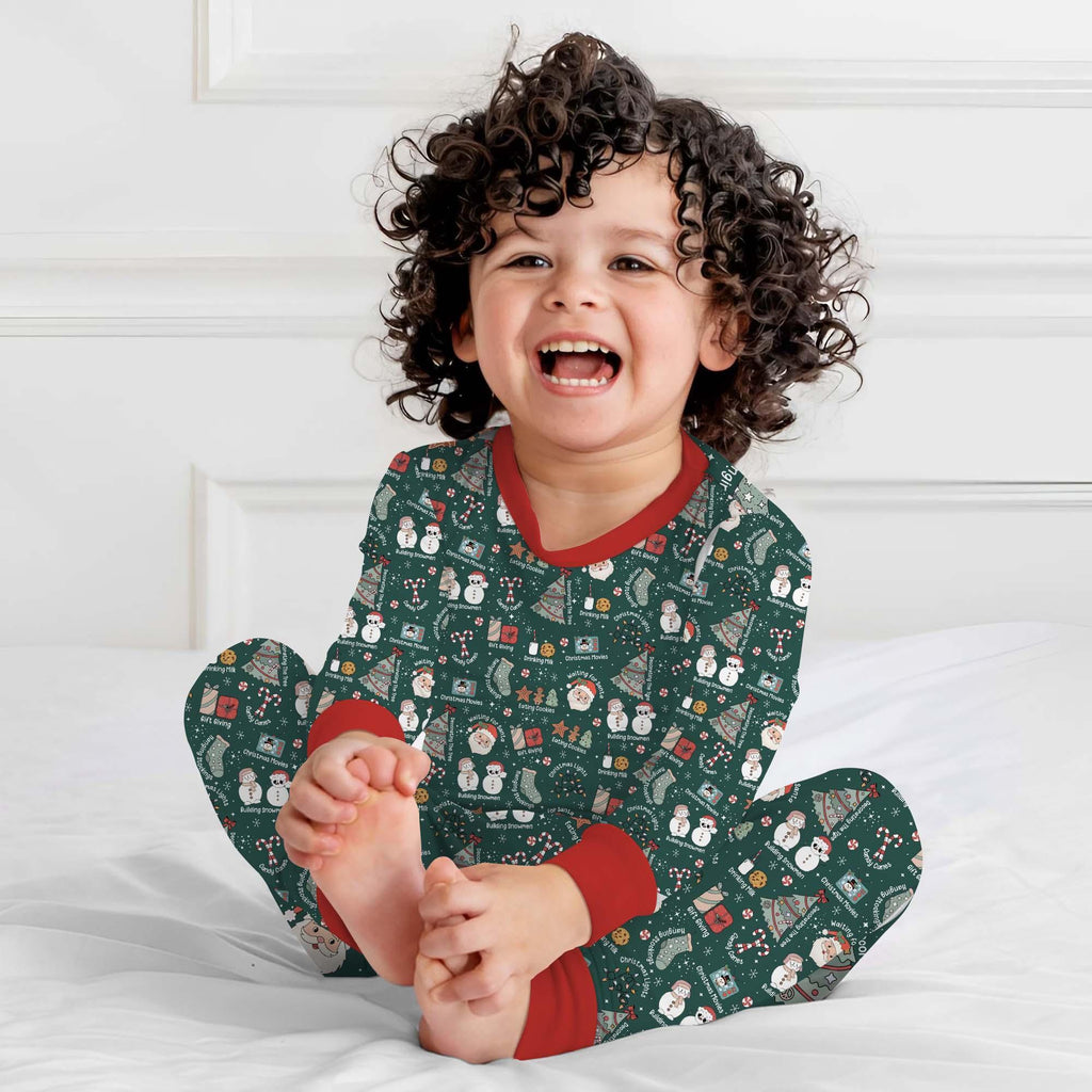 Christmas Things Bamboo Two Piece Long Sleeve Pajama Set