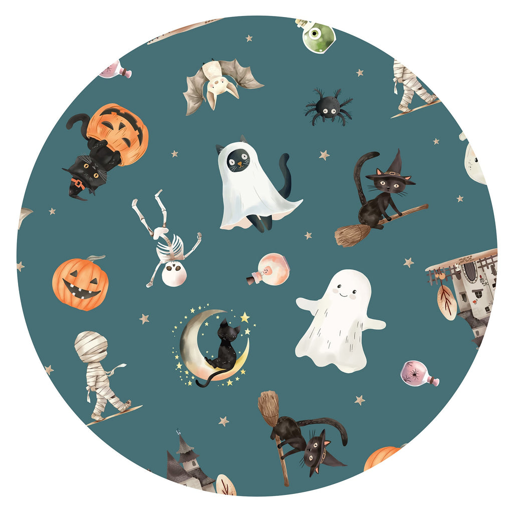 Halloween Spooky Ghost Pumpkin Patch Kids Bamboo Two-Piece Pajama Set
