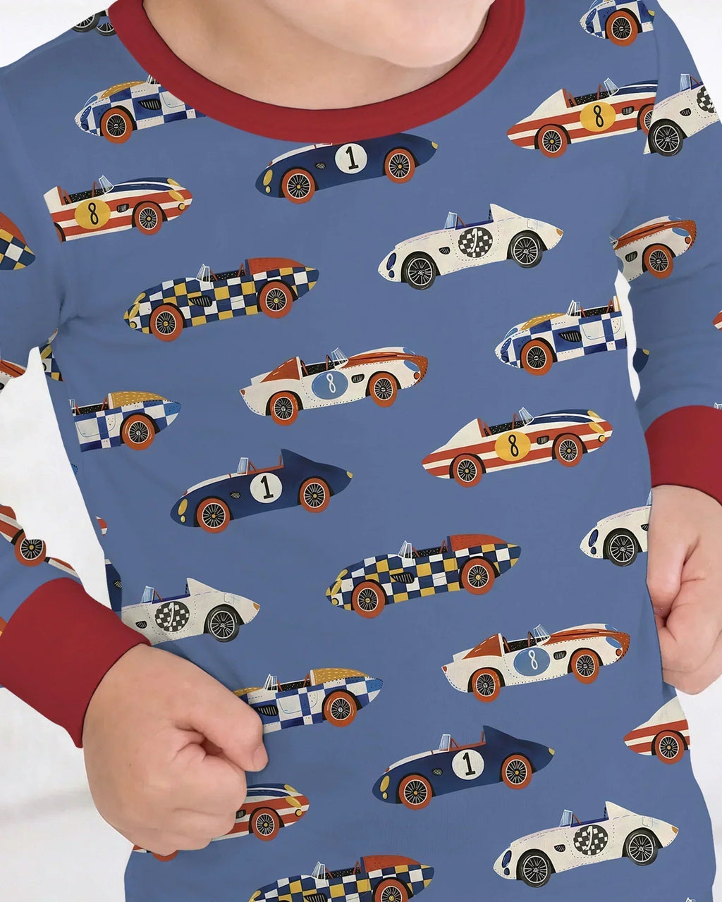 Stock Car Race Bamboo Two Piece Long Sleeve Pajama Set