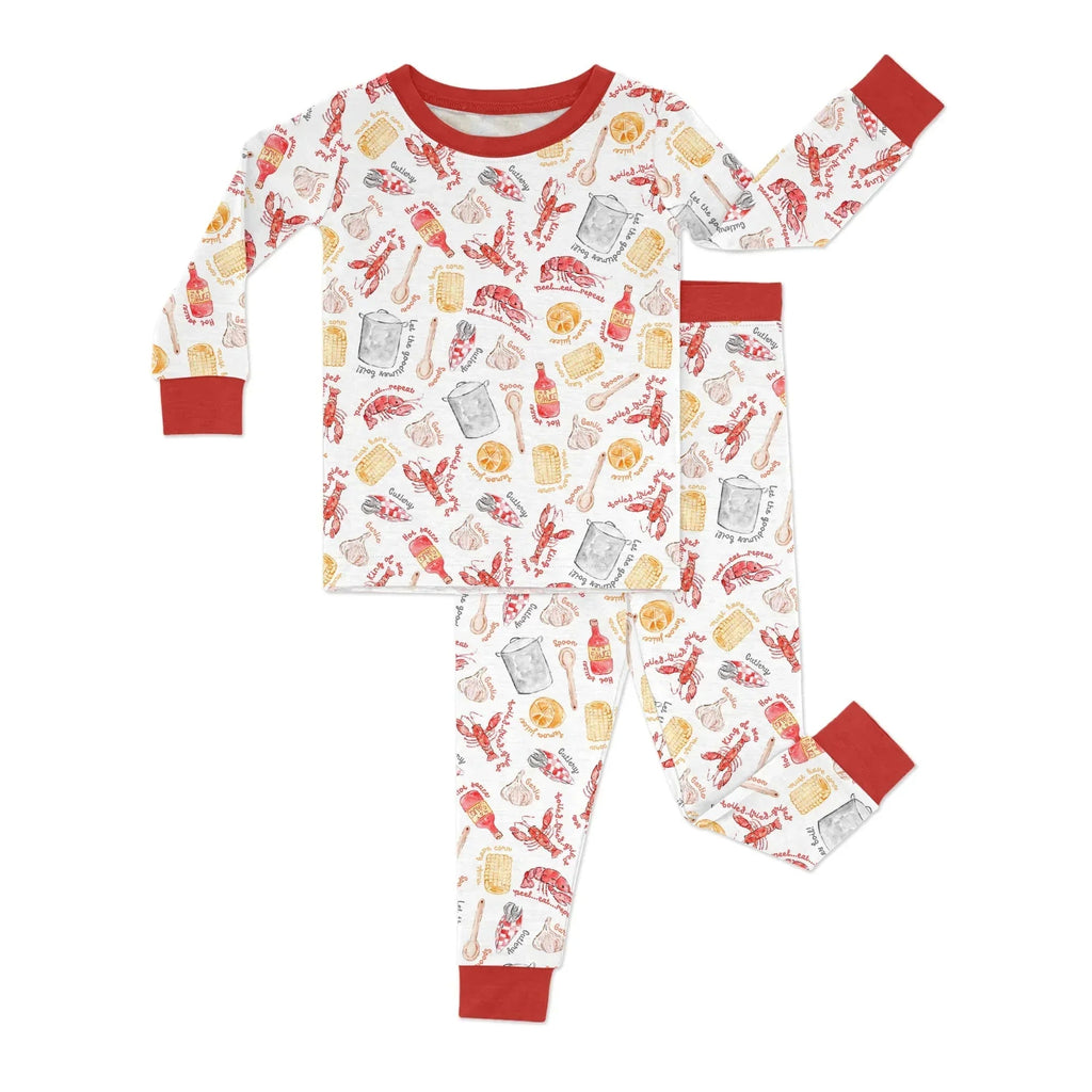 Crawfish Boil Bamboo Two Piece Long Sleeve Pajama Set