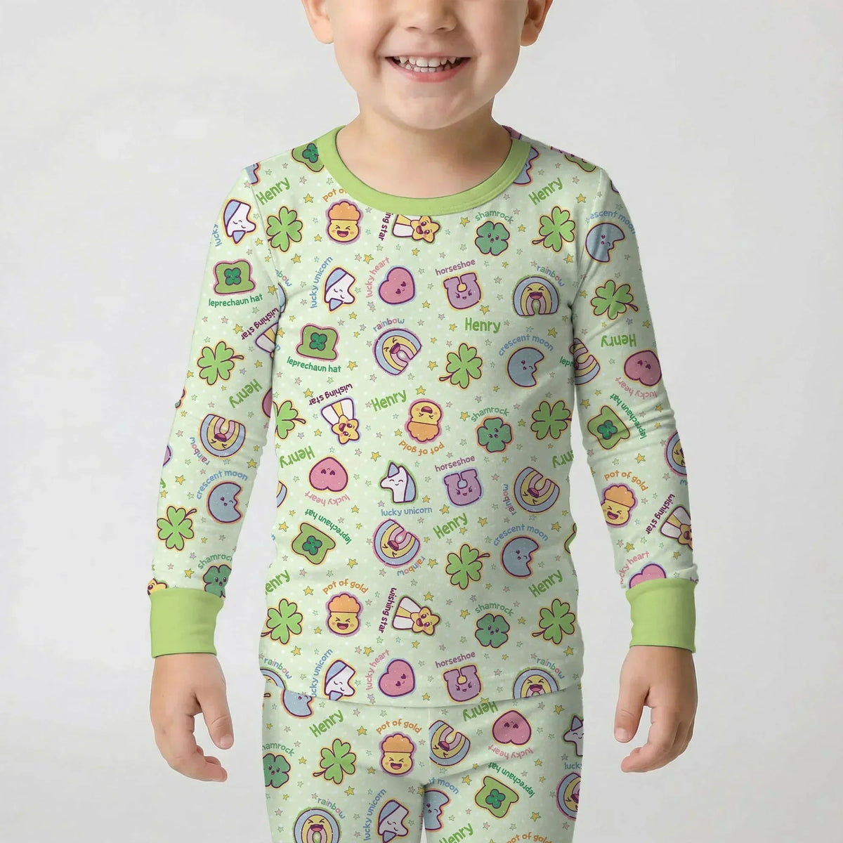 Lucky Charm Bamboo Two Piece Long Sleeve Pajama Set