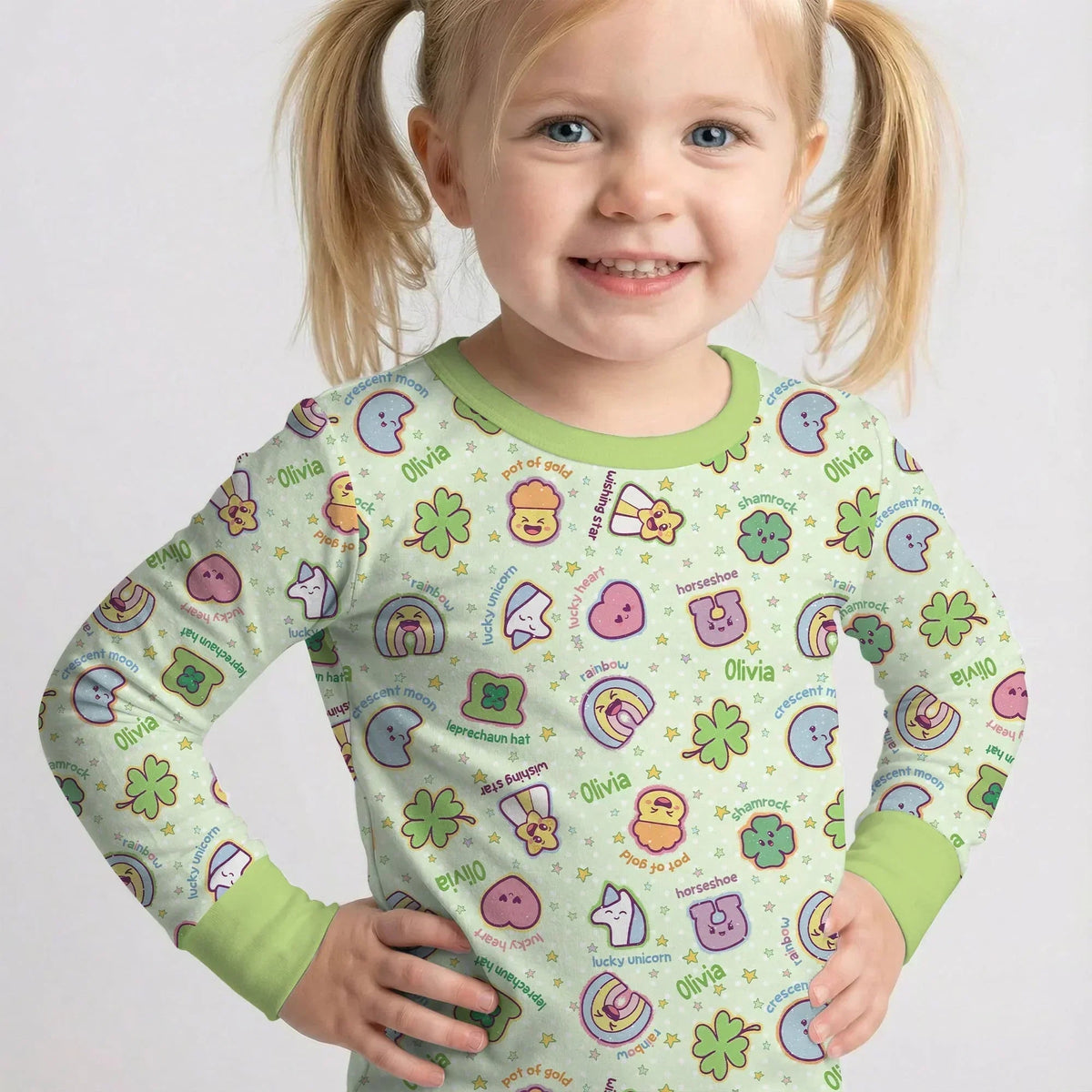 Lucky Charm Bamboo Two Piece Long Sleeve Pajama Set