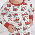 Construction Trucks Loads of Love Bamboo Two Piece Long Sleeve Pajama Set