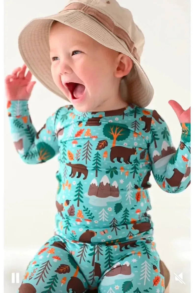 Bamboo Pajama Set - Woody Woodland Bear