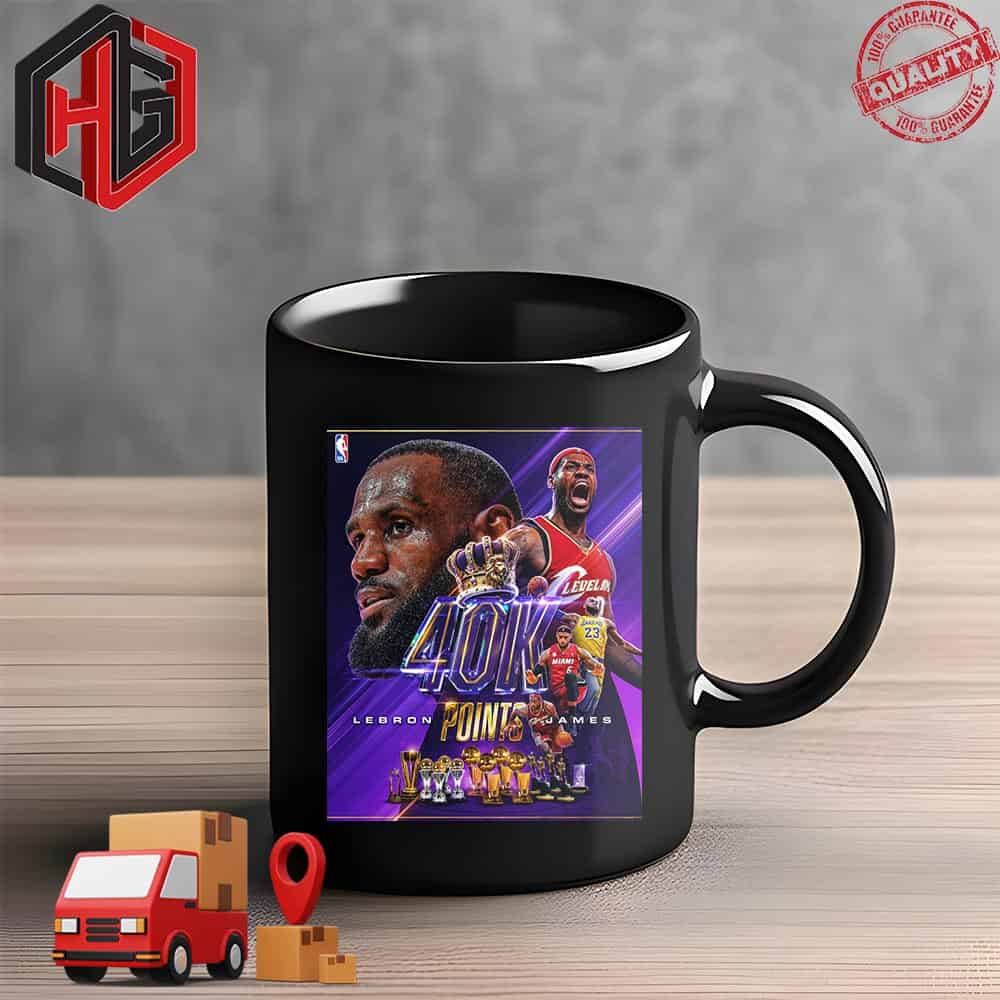 Congrats Lebron James King James Reaches 40k Career Points NBA Ceramic Mug Fan Gifts