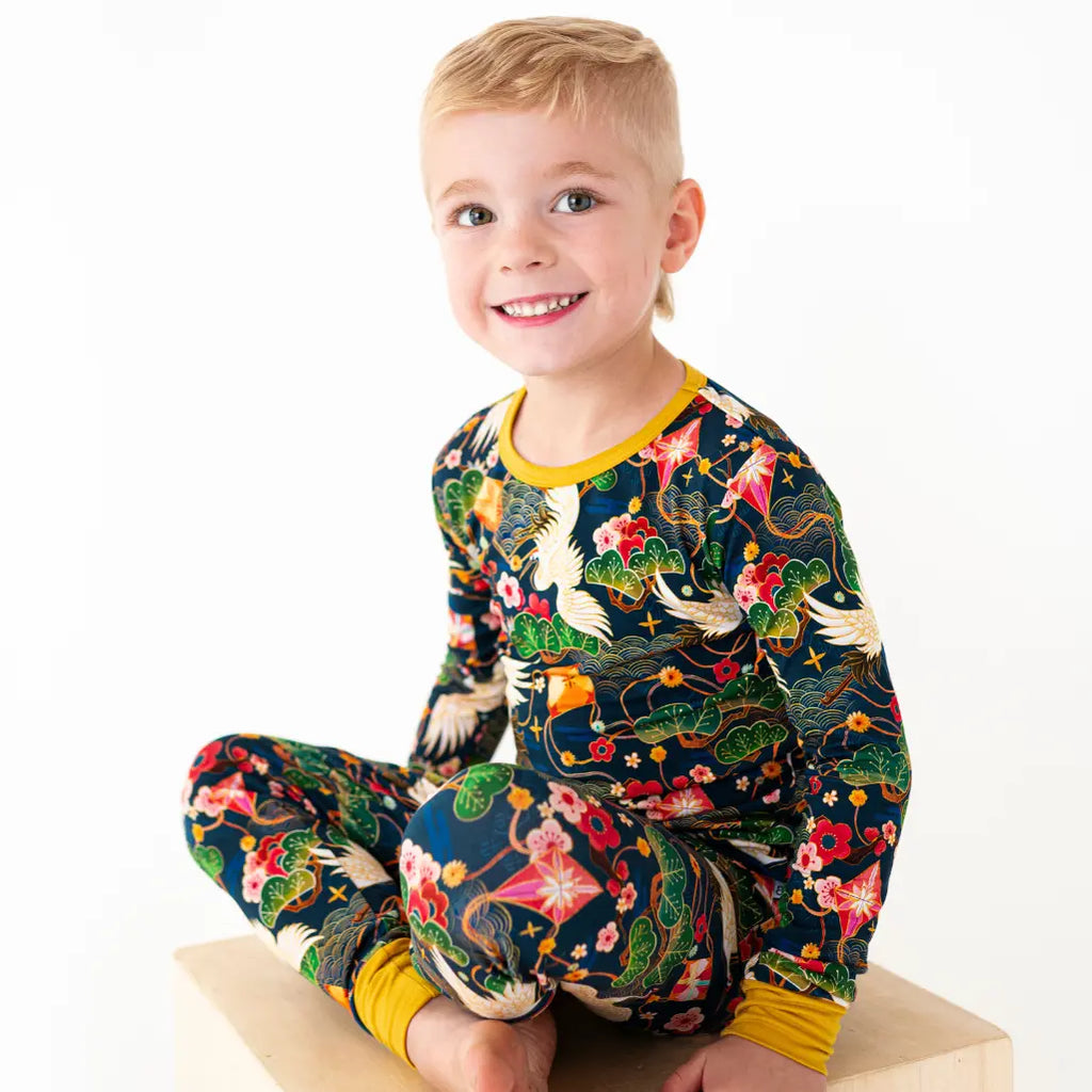 Crane Pajama Set