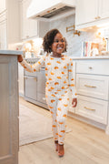 Long Sleeve Pajamas in Croissant
