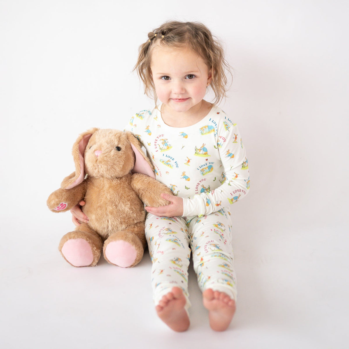FancyPrince Mother's Day Bunny Love Kid Two-Piece Pajama Set