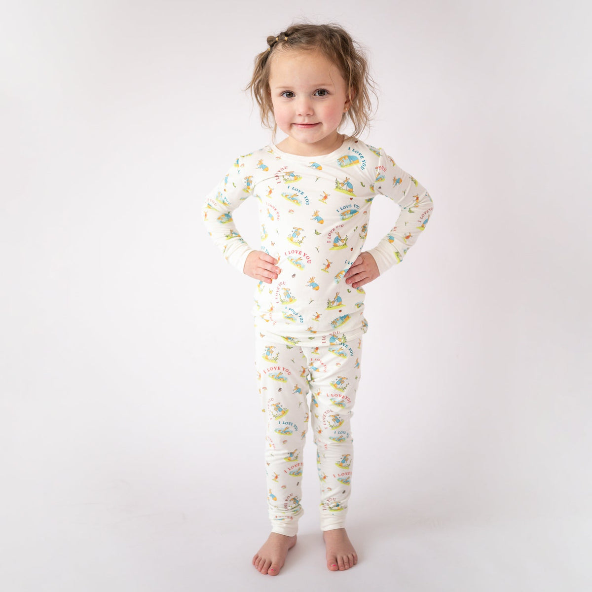 FancyPrince Mother's Day Bunny Love Kid Two-Piece Pajama Set