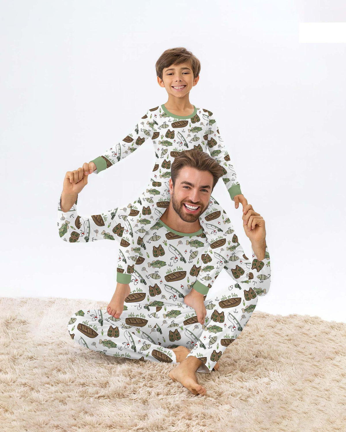 Catch Ya Later Bamboo Two Piece Long Sleeve Pajama Set