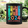 Donald Trump 2024 Save America Trump Girl Momlife Coffee Mug