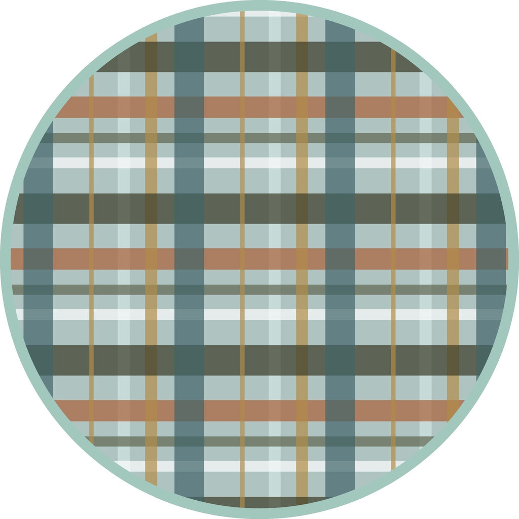 Fall Plaid Two-Piece Bamboo Long Sleeve Pajama Kids Pants Set