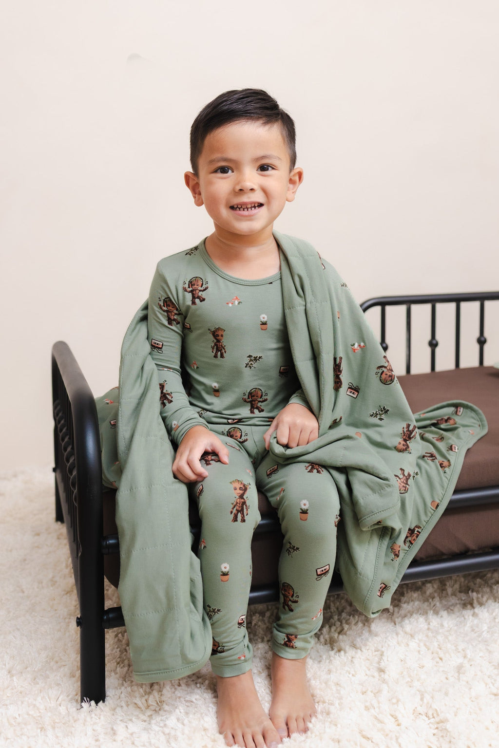 Long Sleeve Pajamas in Groot