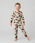 Vroom Vroom Monster Truck Bamboo Two Piece Long Sleeve Pajama Set